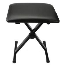 Glarry Adjustable Folding Piano Bench Stool Seat Black NEW
