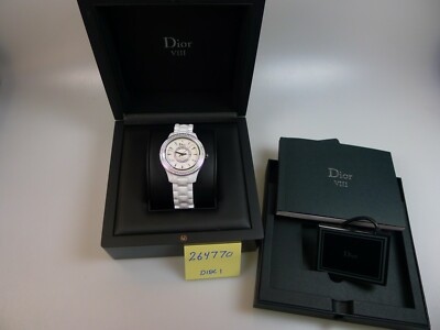 稼働品！ディオール♦︎レディース腕時計 Watch- DIOR VIII - White Ceramic Automatic Ladies Watch 39 mm Case