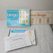 Trend 1976 Punctuation Bingo Game Complete 36 Players