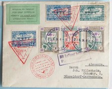 PARAGUAY via ARGENTIN & BRAZIL to GERMANY 1934 ZEPPELIN, 3rd SAF Flight Cover