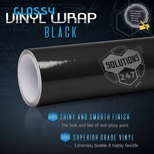 60 X 60 Inch Gloss Black Glossy Vinyl Wrap Film Decal Bubble Free Air Release