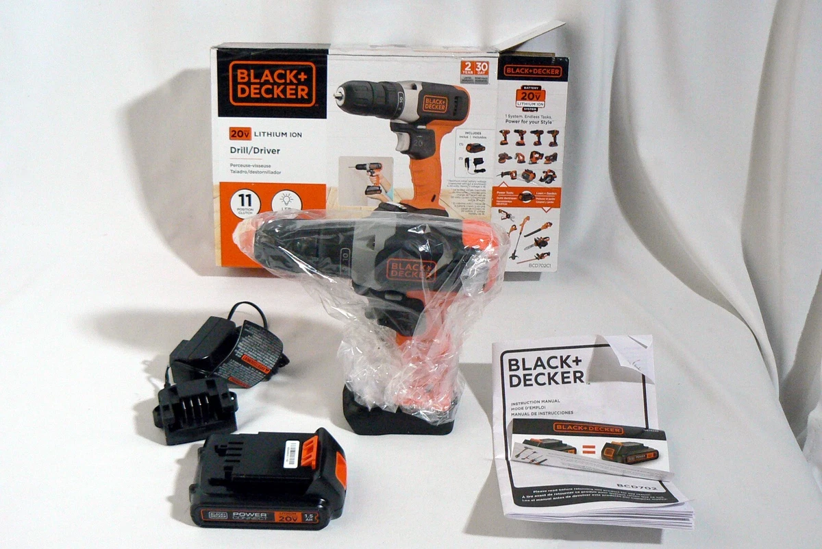 Black & Decker 20V Lithium Cordless Drill/Driver