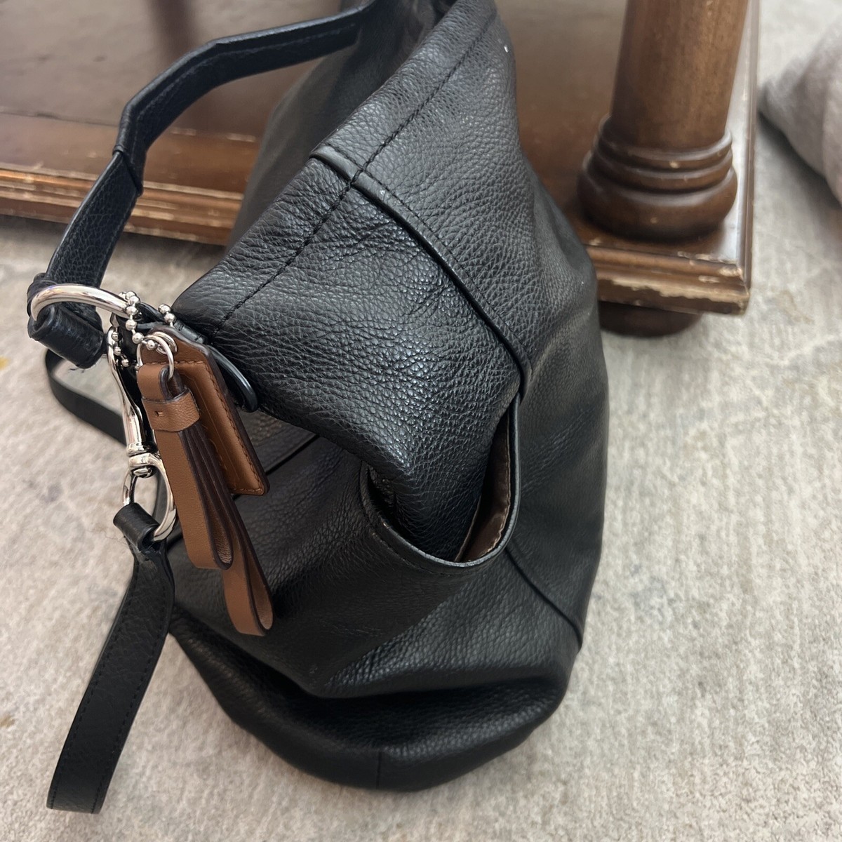 Coach Leather Crossbody Hobo Bag Black No D1421-F31323 | eBay