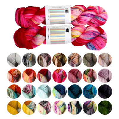 Igel Strickwolle Fasern dünn einzeln 4-fädig Superwash Merino handgefärbt