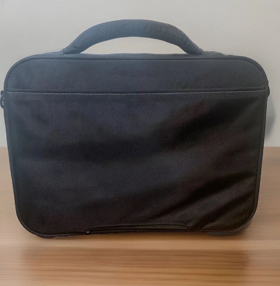 Black Neoprene Messenger Briefcase Device Document Travel Shoulder Bag - Image 3 of 4