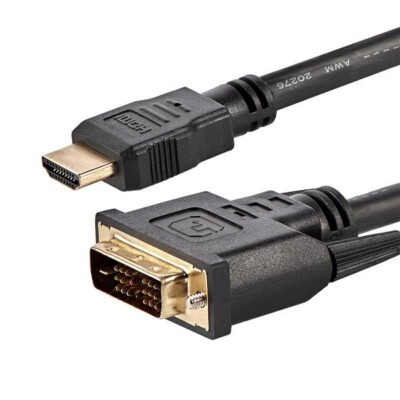 StarTech 6FT HDMI Stecker auf DVI-D Stecker Adapterkabel - Schwarz
