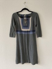 PrAna Woman’s Dress Sz XS Charcoal Geometric Yarrah Organic Cotton Keyhole NWT