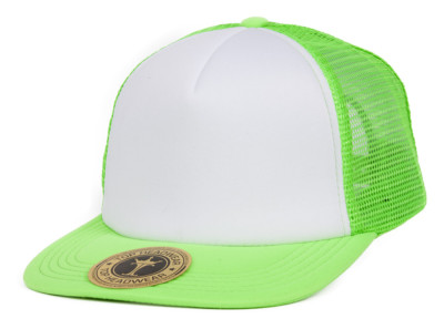 Top Headwear Adjustable Trucker Caps - Neon Green/White