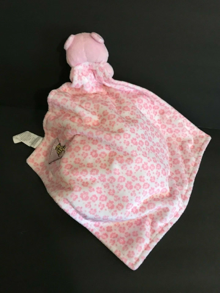 MANTA DE SEGURIDAD DAKIN 15" ROSA BLANCO A RAYAS FLOR OSO LOVEY EN MUY BUEN ESTADO Foto 2 de 3