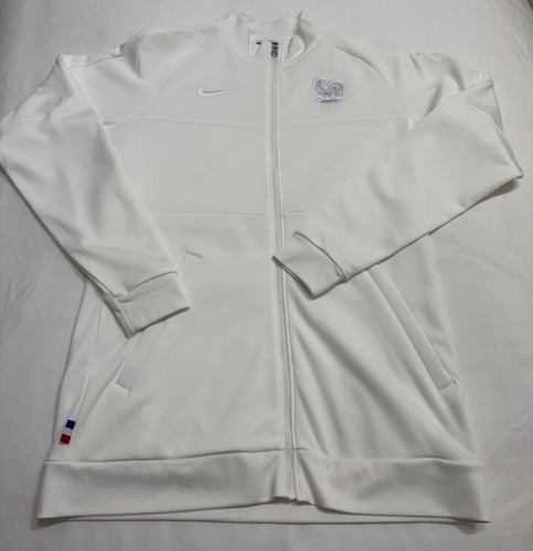 Nike Ladies FFF France dri-fit zip long sleeve top white Size S BNWOT