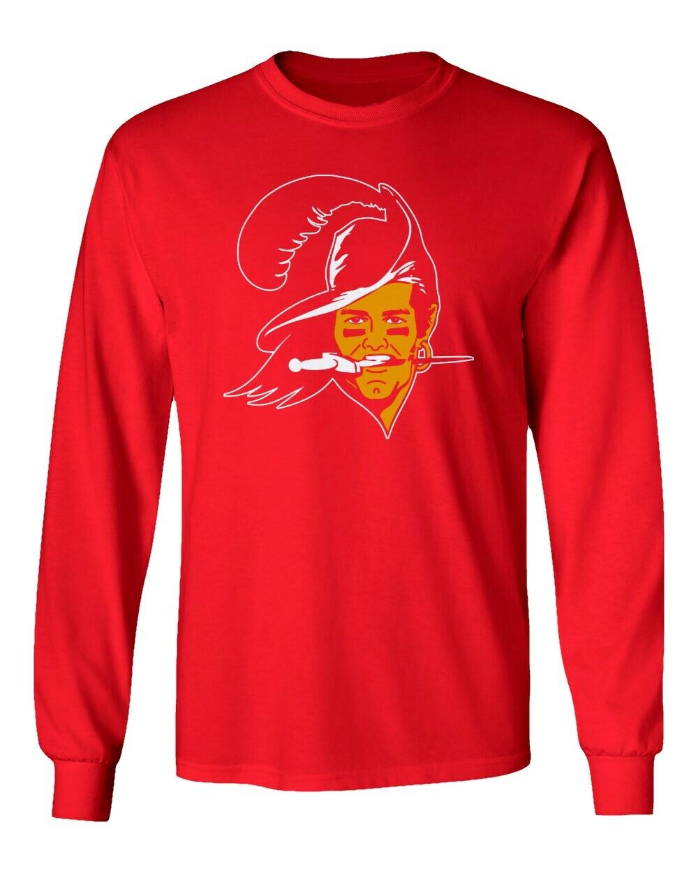 Tom Brady Tampa Bay Buccaneers Bucs Old School Logo Men's Long Sleeve  T-Shirt