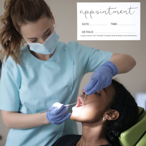 100 Pcs Appointment Reminder Cards for Beauty Makeup Hair Nail Salon Dental - Picture 3 of 7