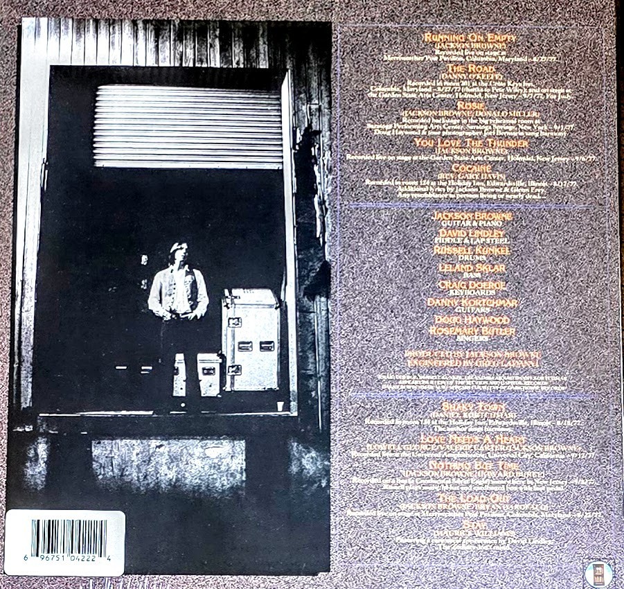 JACKSON BROWNE - RUNNING ON EMPTY - 180-GRAM VINYL LP 