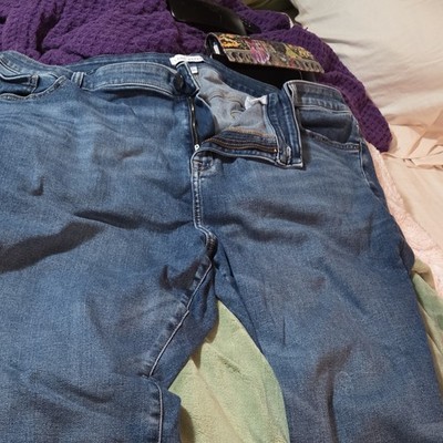 Lane Bryant Women s Blue Medium Wash Skinny Denim Jeans 5-Pocket Zip/Button