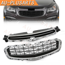 Front Bumper Upper Lower Chrome Grille Fit 2015 Chevrolet Cruze 2016 Limited
