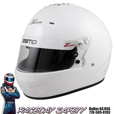 Zamp RZ-56 Auto Racing Helmet White Snell SA2020 Size 2X-Large