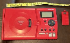 TASCAM CD-GT1 Portable CD Guitar Trainer Red Tested Working