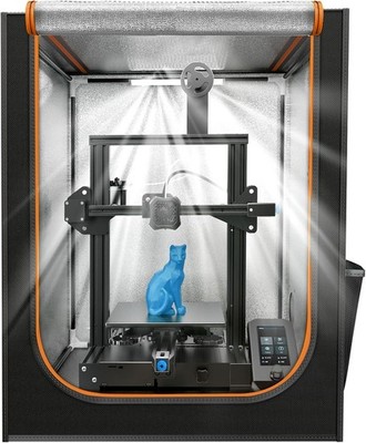 Versatile 3D Printer Tent with LED Lighting - Compatible with Various Models