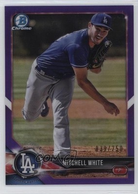 2018 Bowman Draft Chrome Purple Refractor 39/250 Mitchell White #BDC-97 2c0