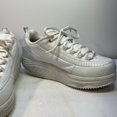 Zapatilla deportiva Skechers para mujer con forma 7/37 blanca metabolizar fitness entrenamiento - Imagen 10 de 17