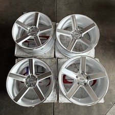 Used 18x8 Strada Perfectto 5x114.3 30 72.6 White Machined Wheels set(4)