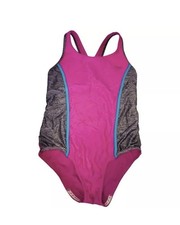 Speedo Girl Swimwear 12 Colorblock Infinity Splice Swimsuit One Pc Pink Swim