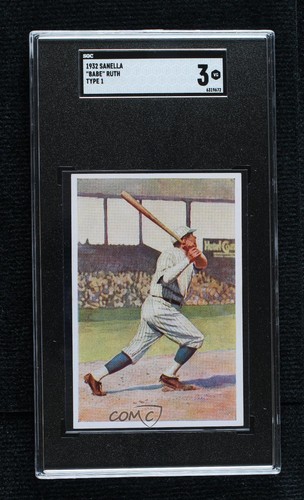 1932-33 Handbuch des Sports Sanella Logo in Middle on Back Babe Ruth SGC 3 HOF