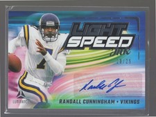 Randall Cunningham 2025 Panini Luminance Light Speed Ink Autograph SP. 20/25