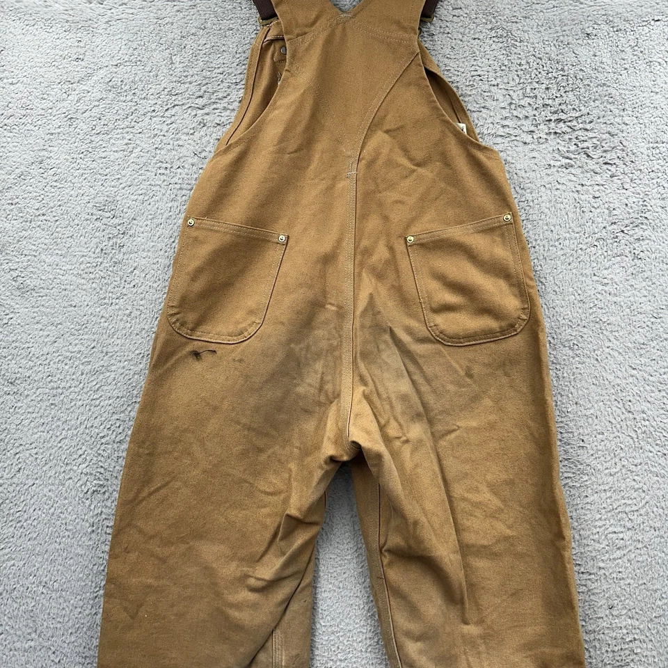 Mono con tirantes vintage Carhartt Y17 BRN juvenil Unión EE. UU. Juvenil XL 18-20 32x30 Foto 2 de 4