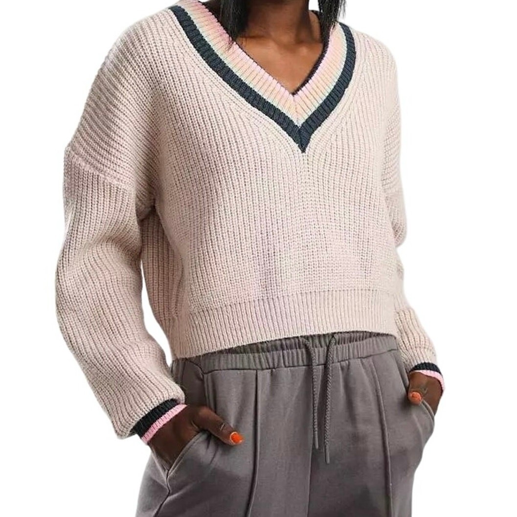 Buckle BKE Gilded Intent Open Weave Cropped Wool Blend Sweater Size Small Boho