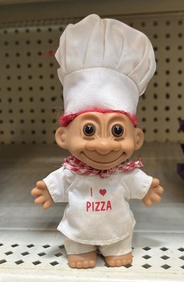 PIZZA Russ Troll Doll PIZZA CHEF 5'' I LOVE PIZZA New
