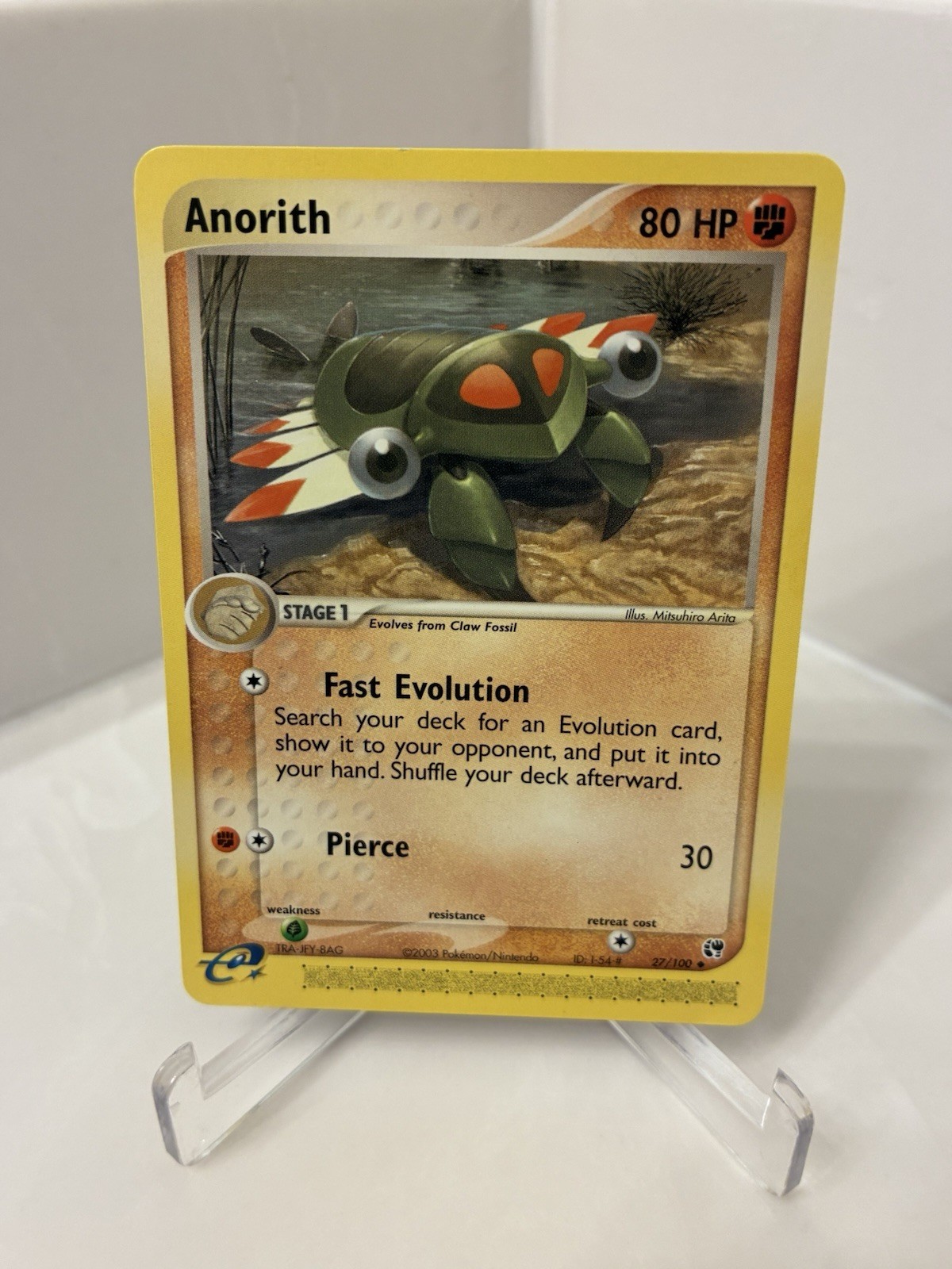 Pokemon EX Sandstorm Anorith 27/100 Non-Holo FREE SHIPPING