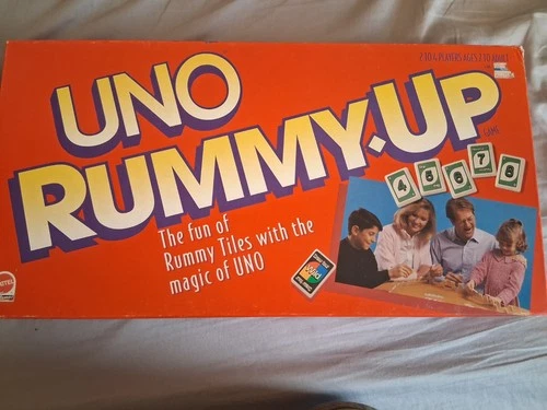 Uno Rummy Up Game by Mattel Vintage in Box 1993 COMPLETE