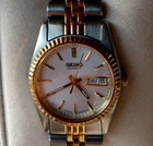 Vntg Seiko 24mm Day/Date  7N83-0041 A4 Presidential Fluted Bezel PETITE Watch