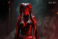 Star Wars Ahsoka XXL Art Poster Painting w/COA - Jacob Hitt 120X80cm