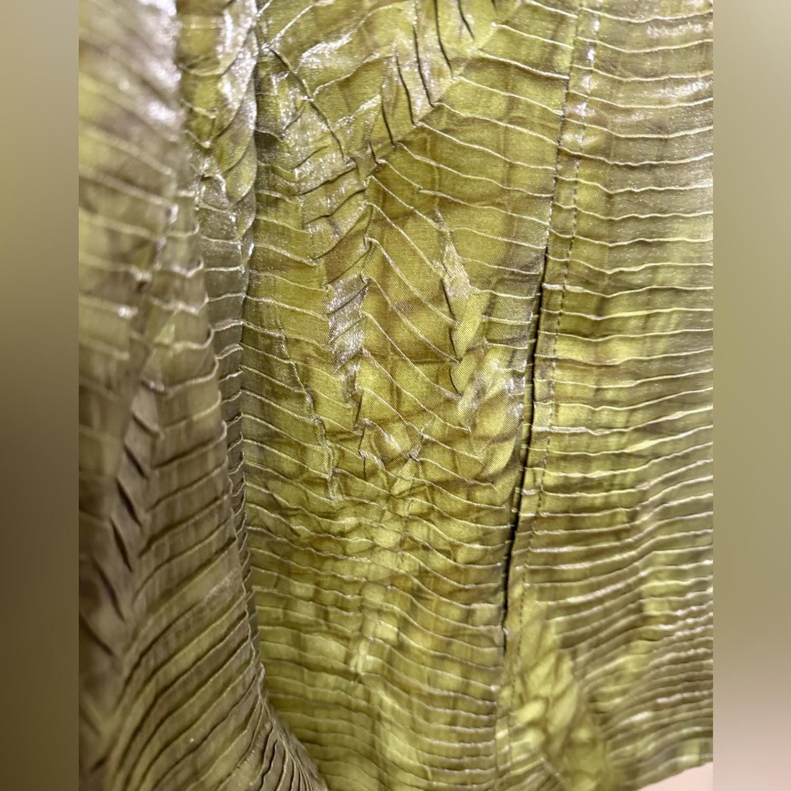 Tribal green snake patterned jacket textured ribb… - image 5