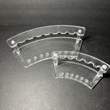 2 Plastic Pen Holder 6  8 Slot Acrylic Pen Display Stands Vertical Clear