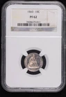 1860 Liberty Seated Dime NGC PF-62 Proof