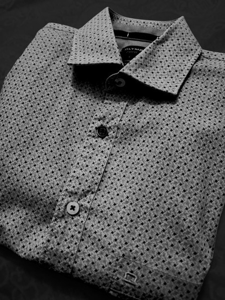 Men Olymp Shirt Blue Cotton 36 / S / 44