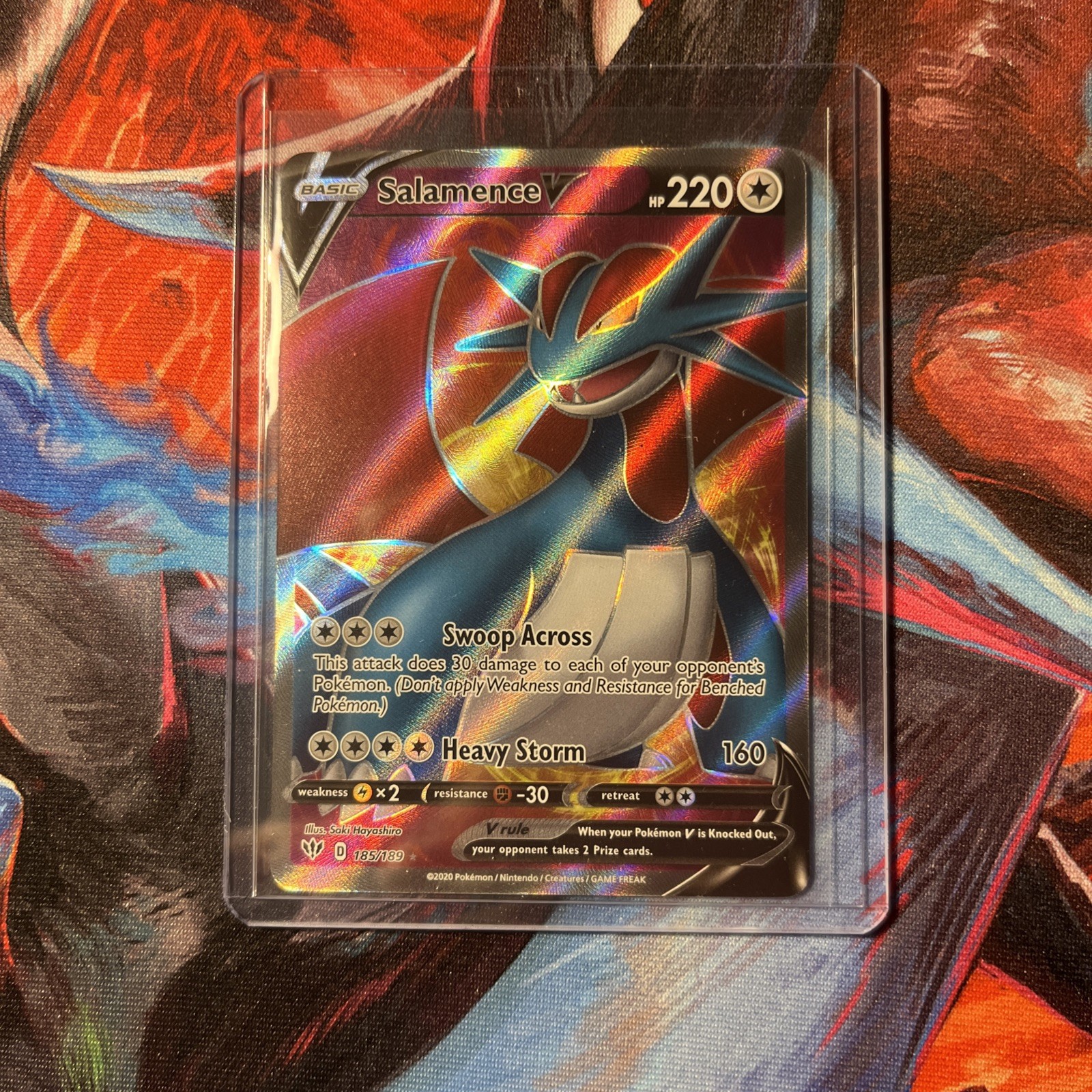 Salamence V (Full Art) Ultra Rare SWSH03: Darkness Ablaze 185/189 NM