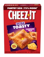 🔵 New Limited Cheez-It EXTRA TOASTY Cheddar Jack Baked Crackers Box 12.4oz