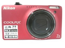 Nikon COOLPIX S6000 Compact Digital Camera Red 14.2MP 7x Zoom HD Video