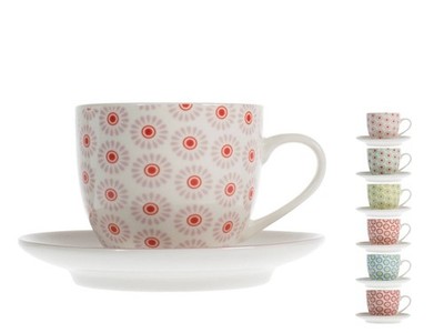 6 Coffee/Tea Cups New Bone China Flowers 185 With Plate Crazystock Selection