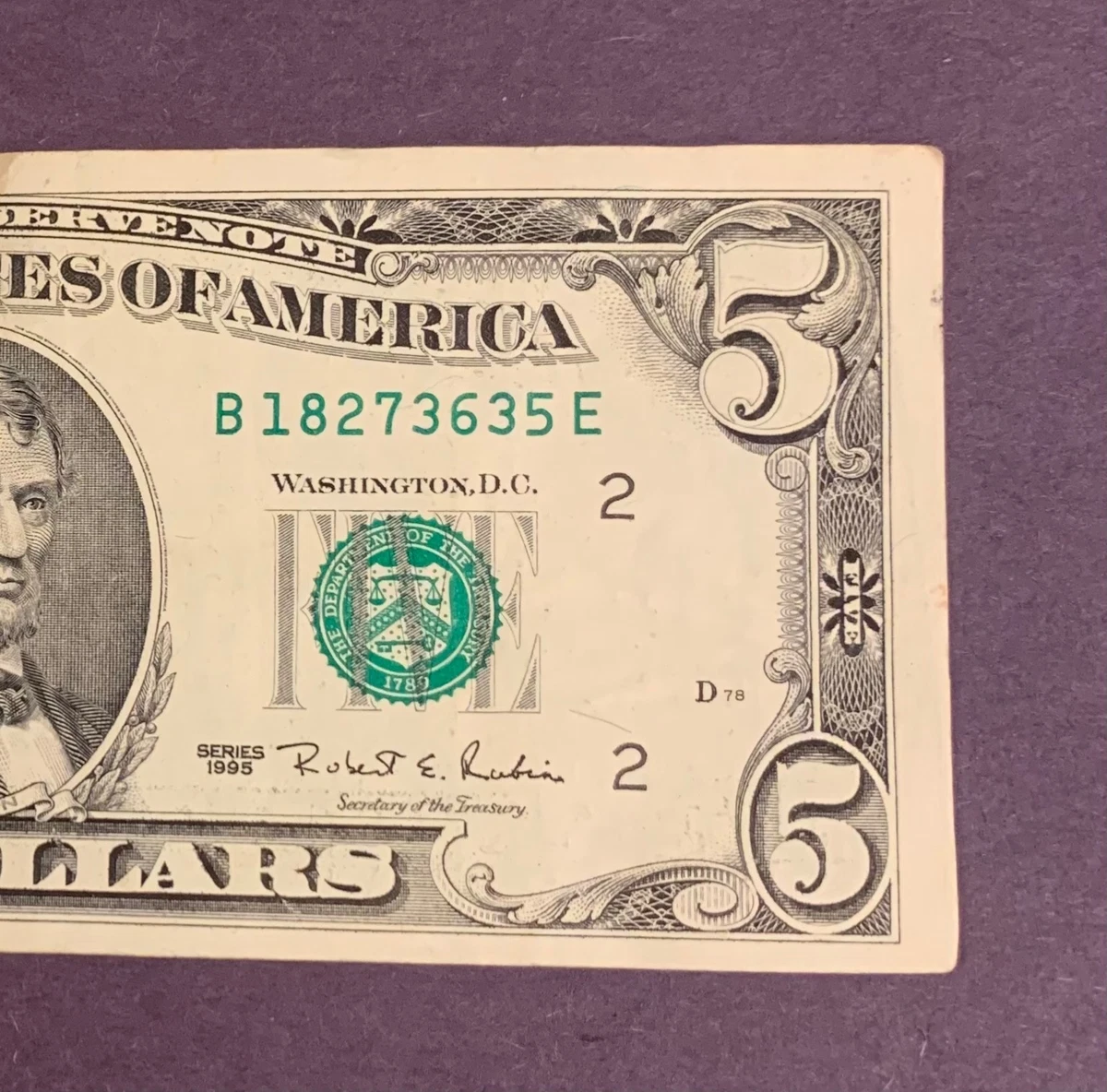 Circulated $5 US Federal Reserve Small Notes 1995 for sale | eBay