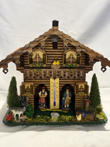 Weather House Barometer German Black Forest chalet prophet vintage forcaster
