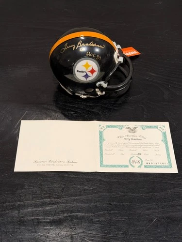 Terry Bradshaw Signed Mini Helmet with SVS COA