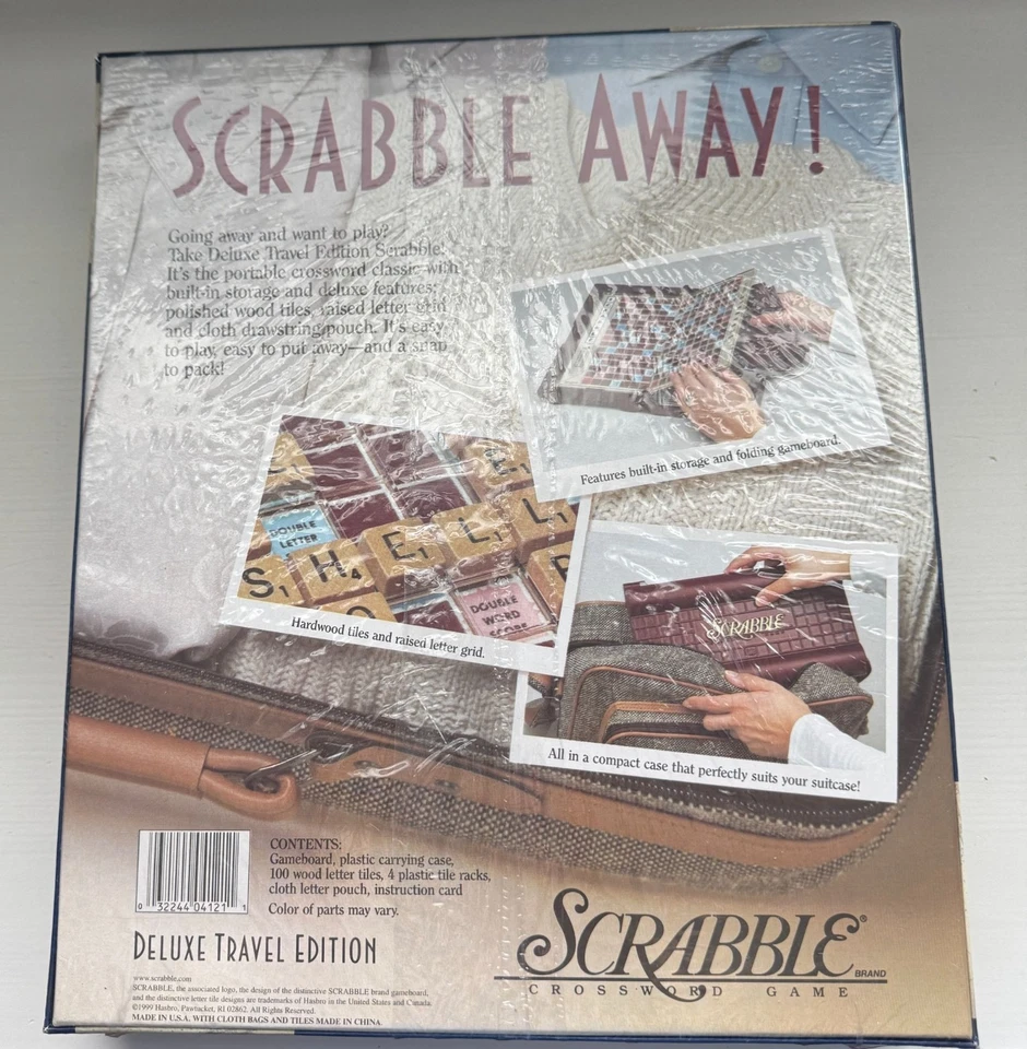 Scrabble Crossword Game Deluxe Travel Edition Milton Bradley Brand New Sealed - Image 2 of 3