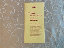 Rare Vintage 1960 Chevrolet Passenger Car Album Introductory Page Insert