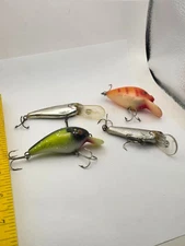 Lot of 4 Arbogast Pug Nose Bagley Shad Cordell Diver
