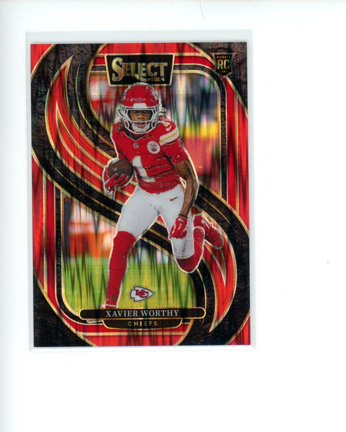 2024 Panini Select Red Shock Prizm #119 Xavier Worthy Rookie RC #d 45/249